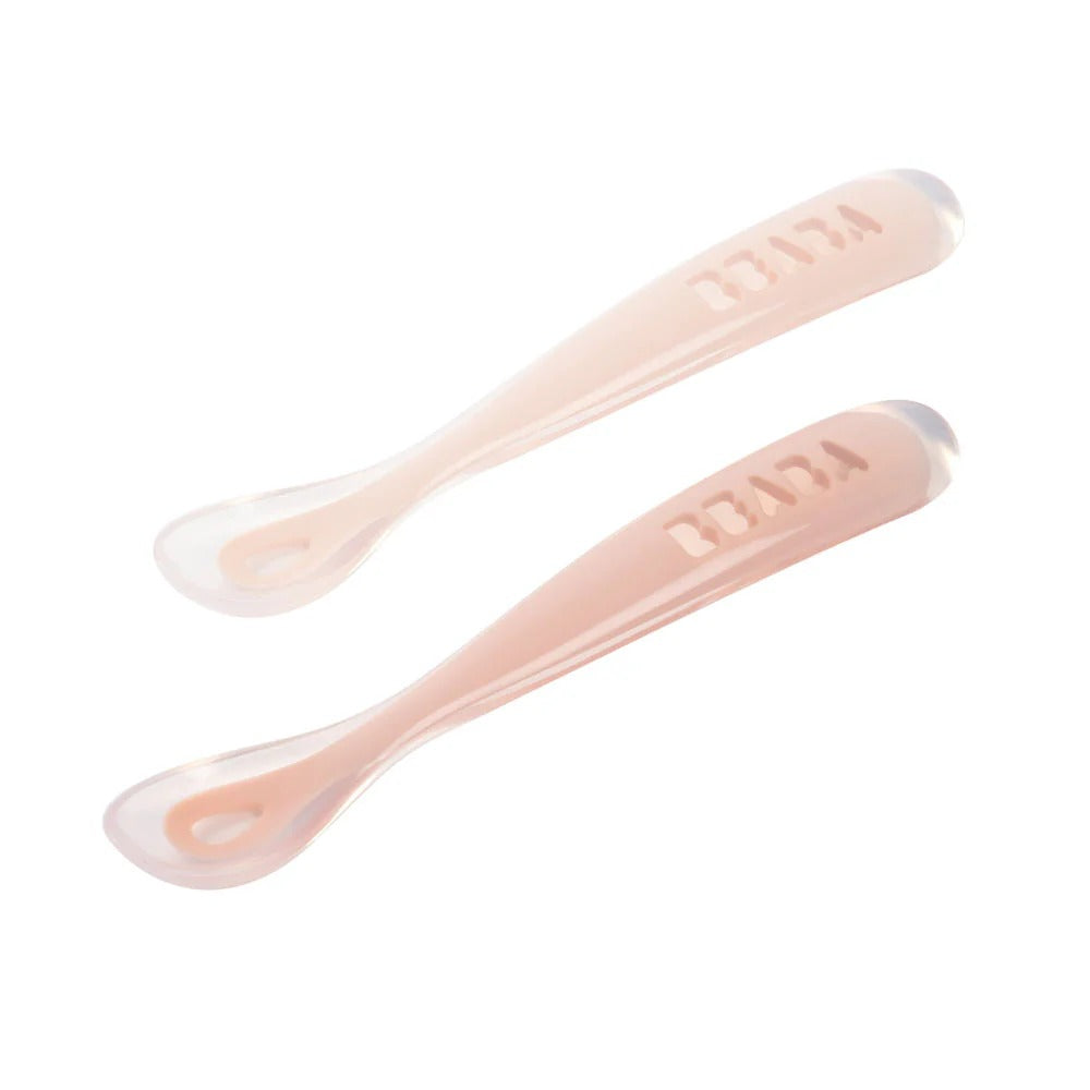 Beaba 1st Age Silicone Spoons, 2pk (3 colours) - Pupsik Singapore