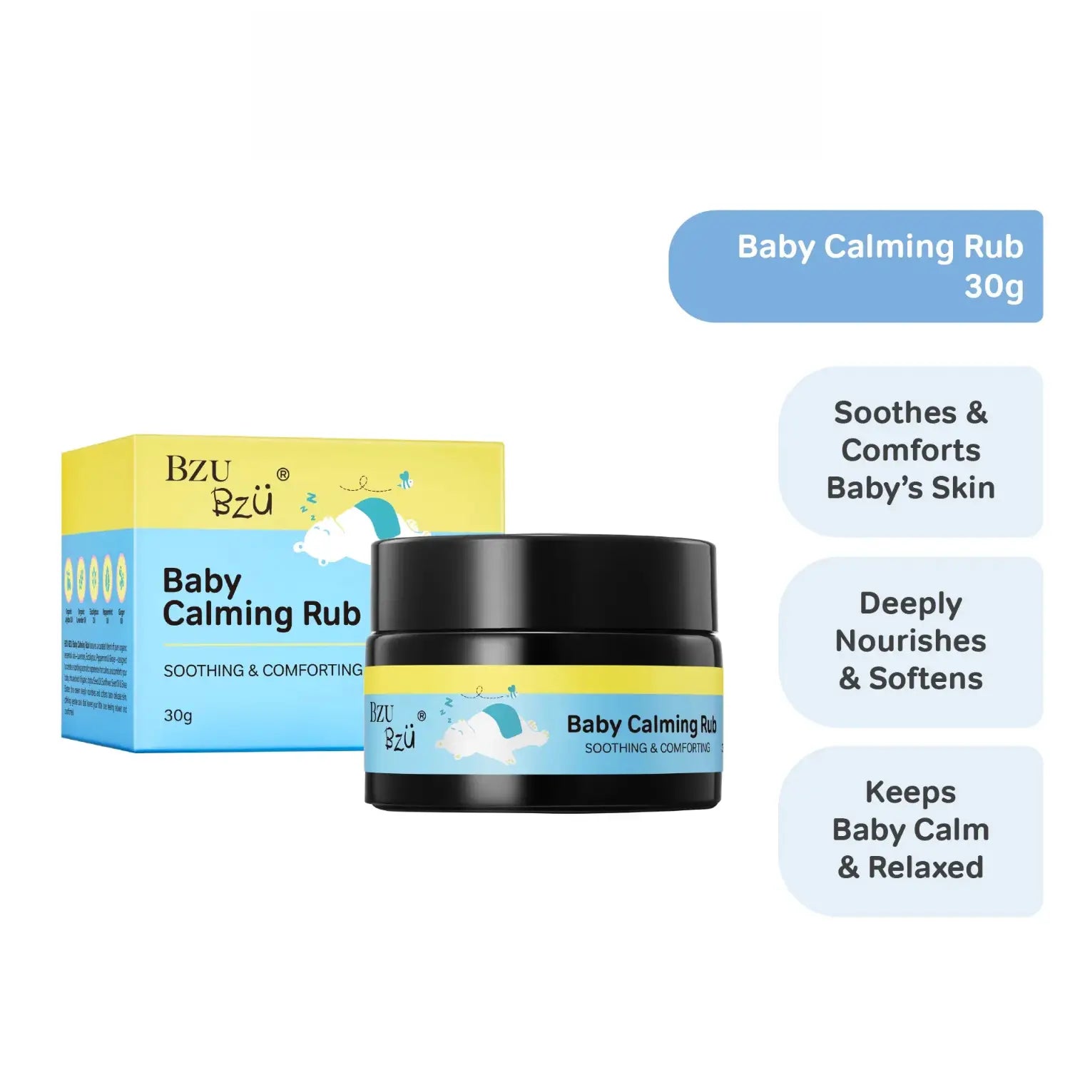 BZU BZU Baby+ Baby Calming Rub, 30g (Exp 09/28) - Pupsik Singapore