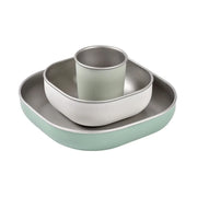 Beaba Stainless Steel Meal Set - Sage Green - Pupsik Singapore