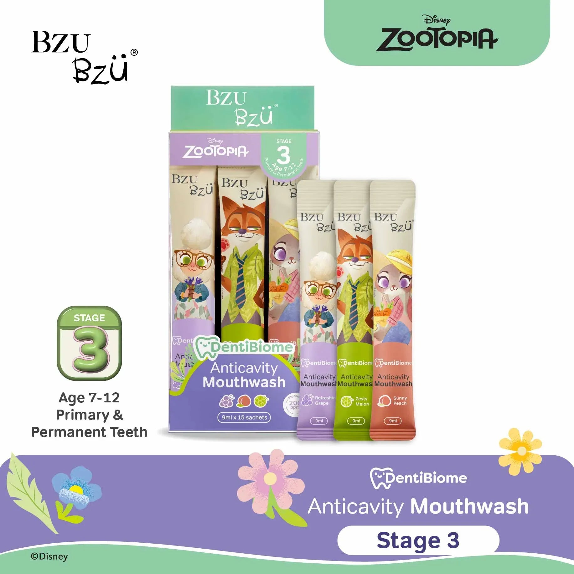 BZU BZU DentiBiome Anticavity Mouthwash, Stage 3 - 15pcs/set (Exp 09/28) | 7-12Y - Pupsik Singapore