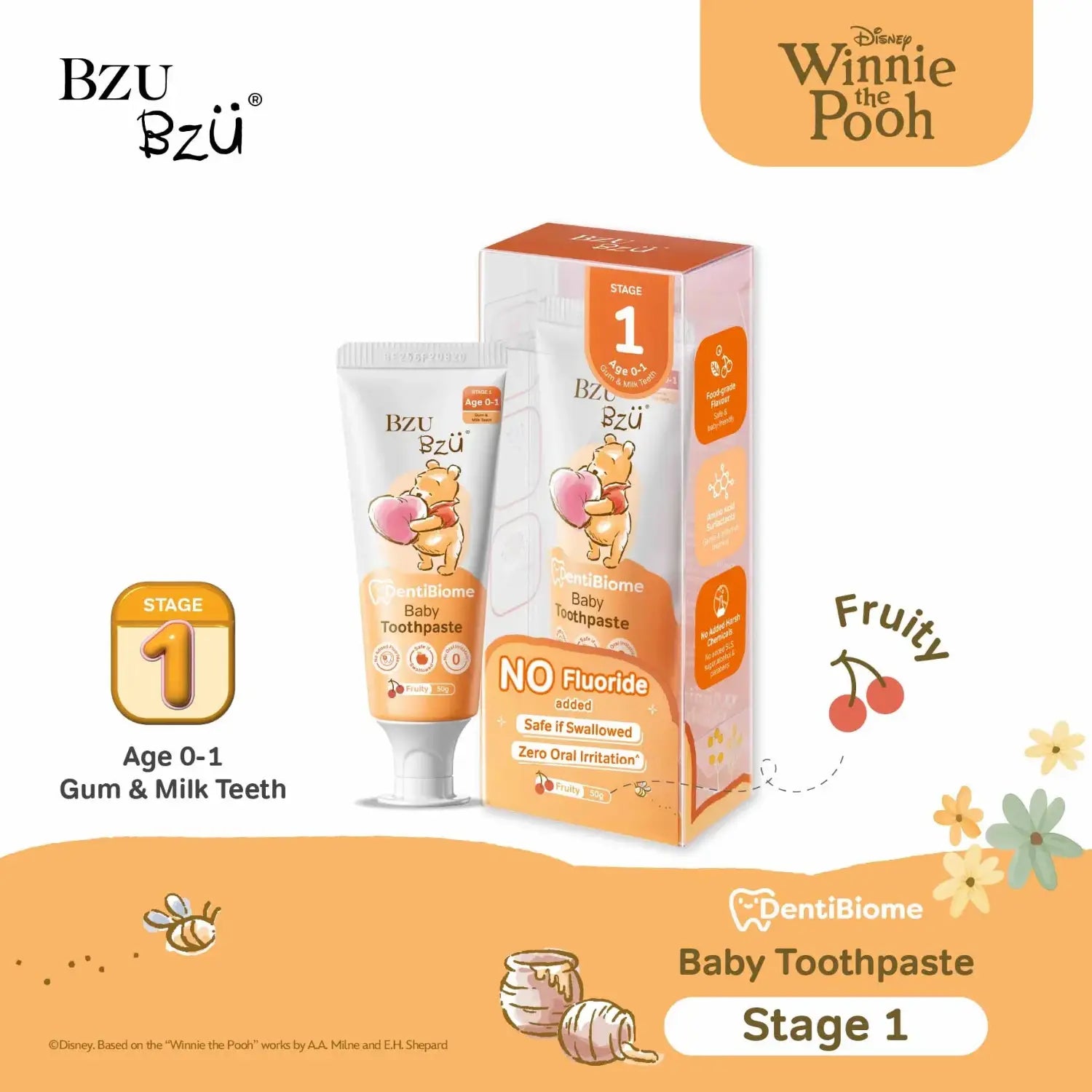 BZU BZU Dentibiome Baby & Kids Toothpaste, 50g (5 Types) | 0-12Y, 3 Stages - Pupsik Singapore