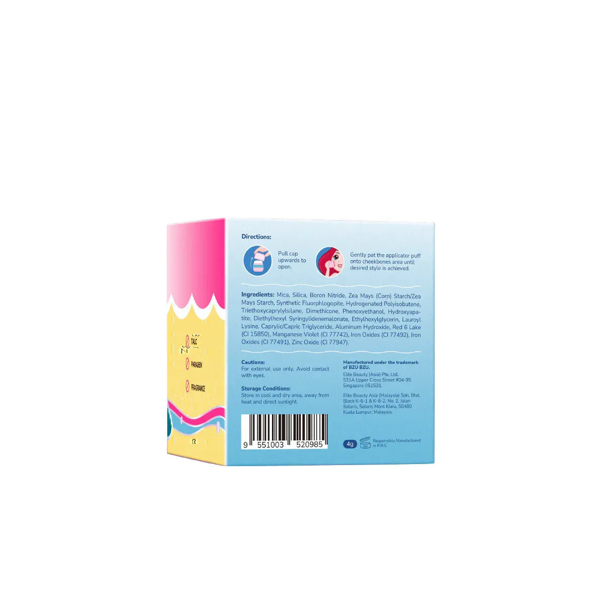 BZU BZU Little Lady Kids Powder Blush, 301 Petit Rose (Exp 11/28) - Pupsik Singapore