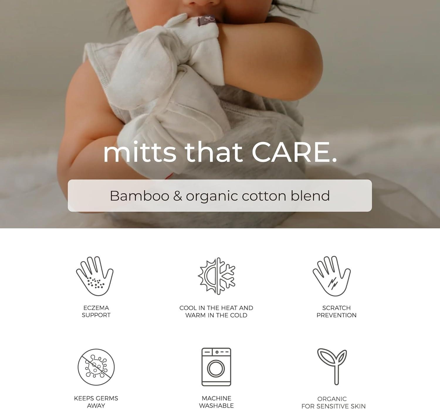 Goumi Bamboo & Organic Cotton Baby Stay On Mitts, 2pk (6 Designs, 2 Sizes) - Pupsik Singapore