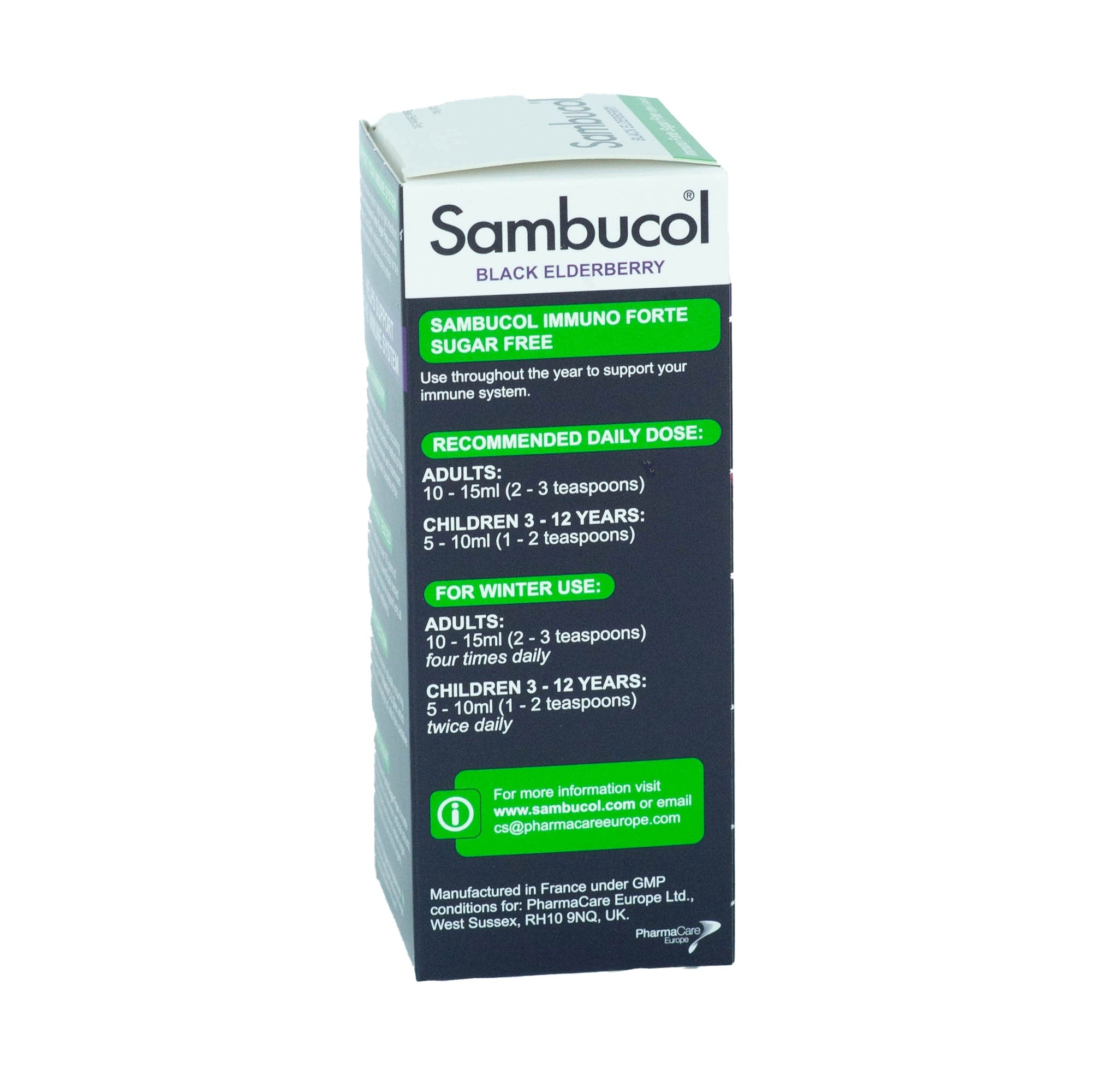 Sambucol Immuno Forte Liquid (No Added Sugar) for 3Y+, 120ml - Exp 12/26