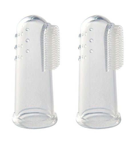 Jack N' Jill Silicone Finger Brush with Case (6-12m), 2pk