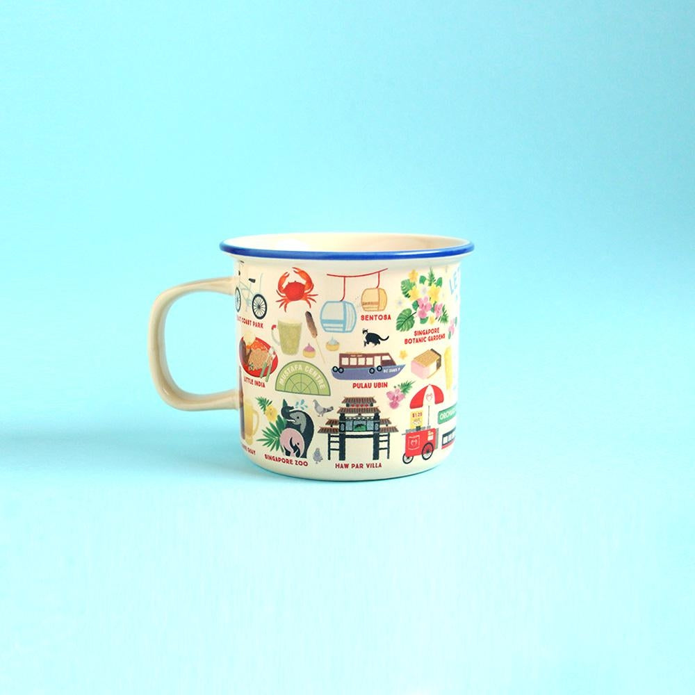 The Little Drom Store Bamboo Fibre Mug (4 Designs) - Pupsik Singapore