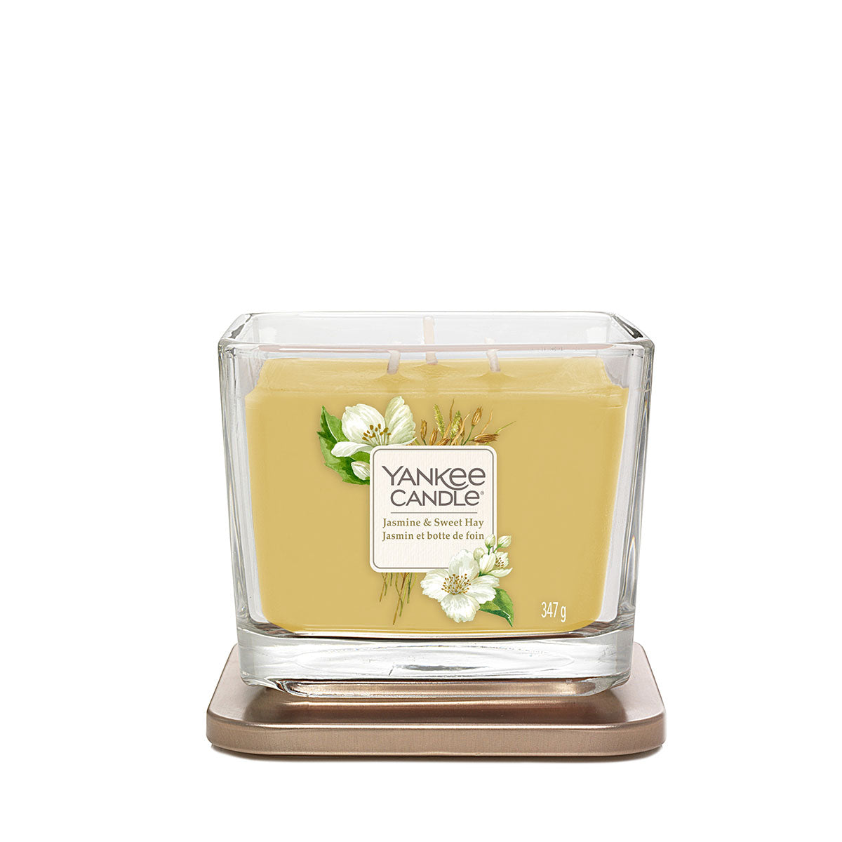 Yankee Candle Medium 3-Wick Square Candle (12.25oz) - Jasmine and Sweet Hay