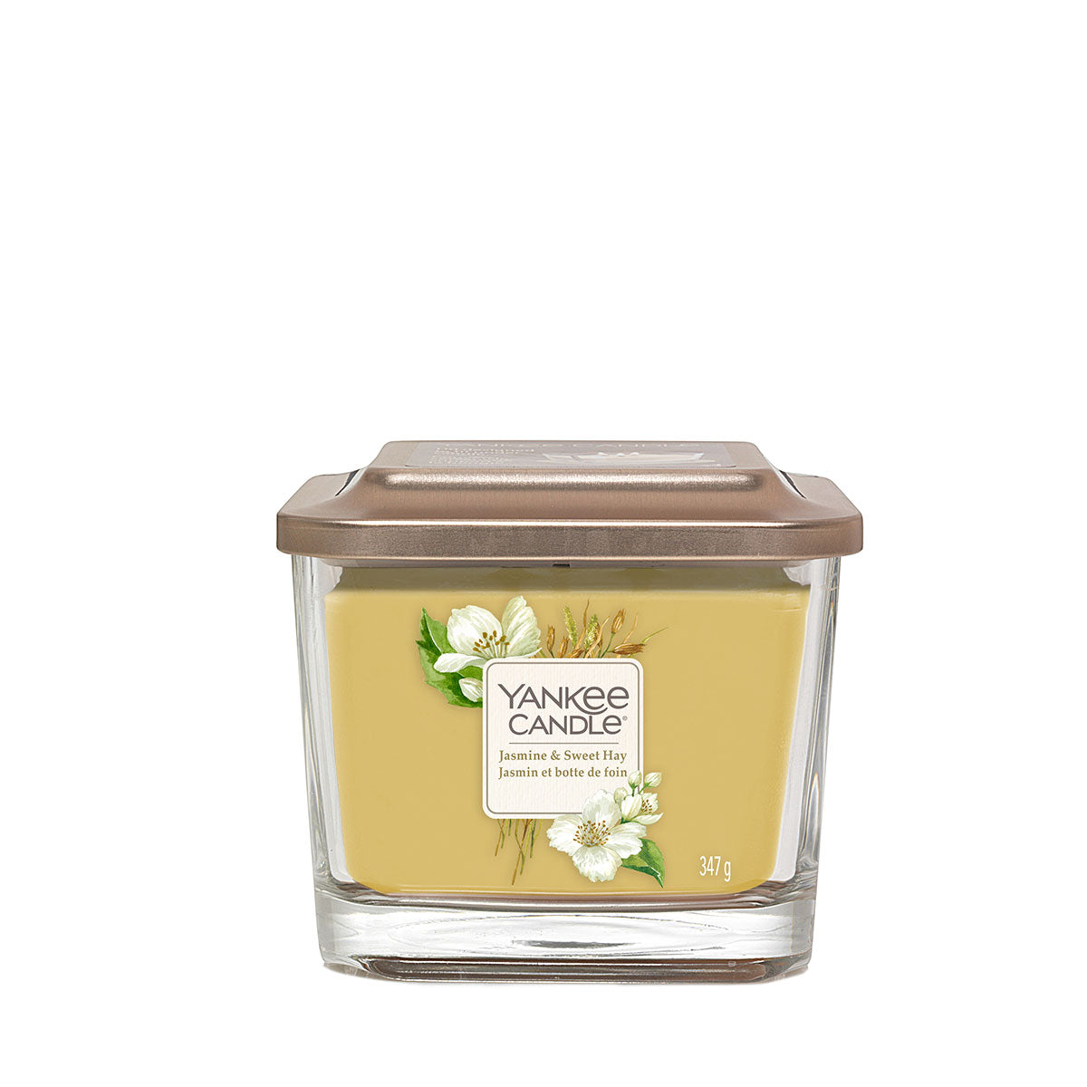 Yankee Candle Medium 3-Wick Square Candle (12.25oz) - Jasmine and Sweet Hay