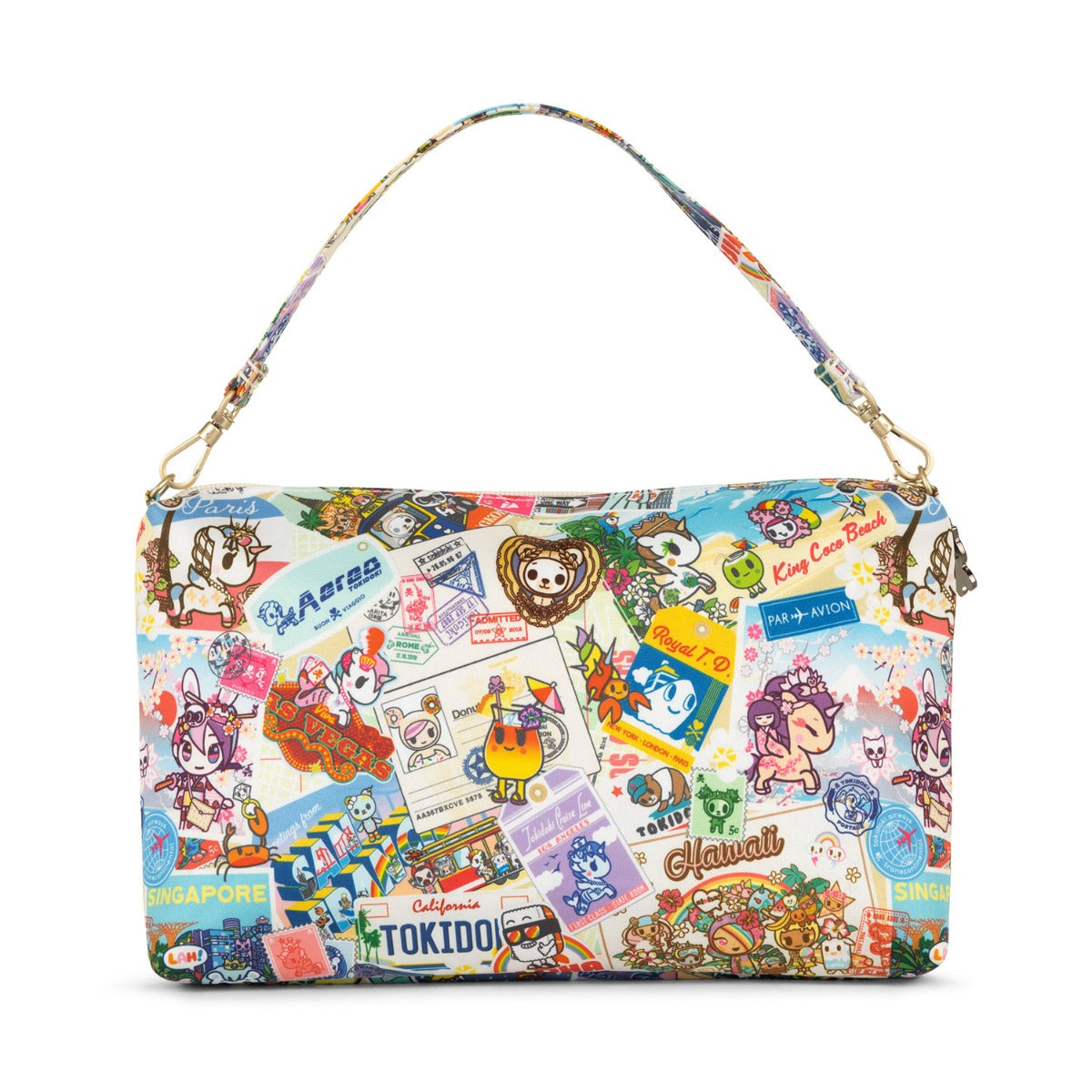 Jujube Be Quick Tokidoki Wristlet - Kawaii Round the World (Liberty Unicorno Zipper)