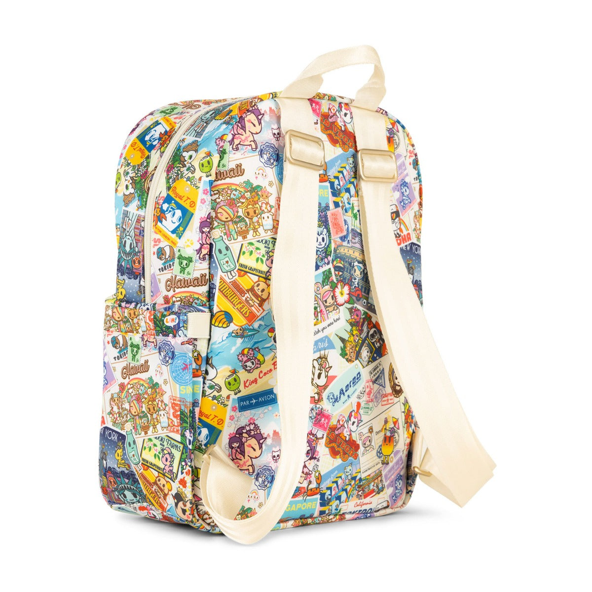 Jujube Tokidoki Midi Backpack - Kawaii Round the World (King Coco Unicorno Zipper)