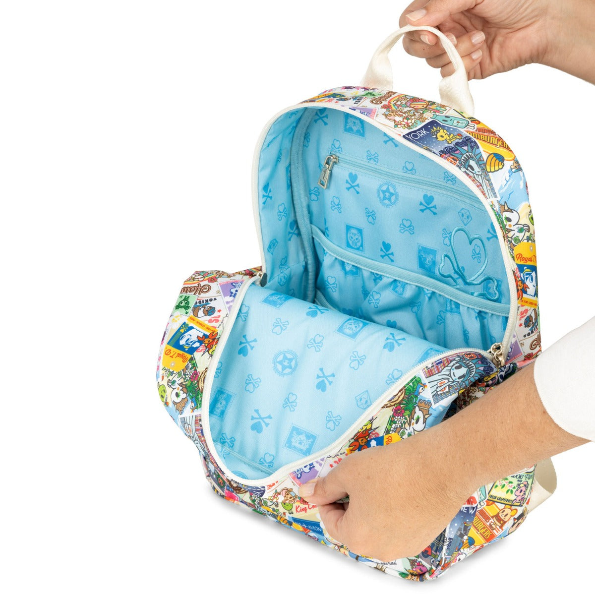 Jujube Tokidoki Midi Backpack - Kawaii Round the World (King Coco Unicorno Zipper)