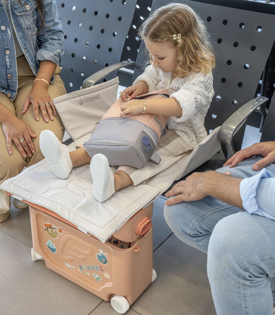 Stokke Jetkids Bed Box Airplane Ride/Carry/Sleep-On Suitcase V4 (5 Colours) - Pupsik Singapore