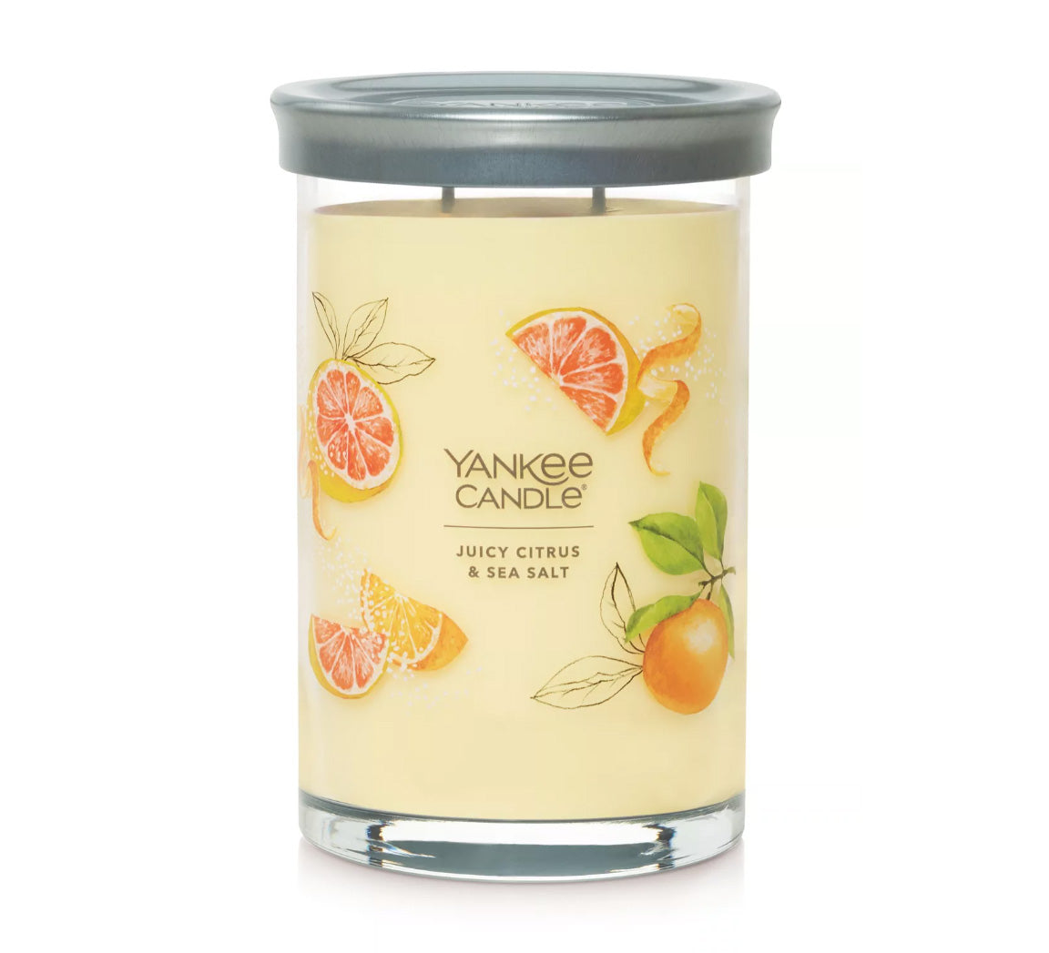 Yankee Candle Signature Large Tumbler Candle, 2-wicks (20oz) - Juicy Citrus & Sea Salt