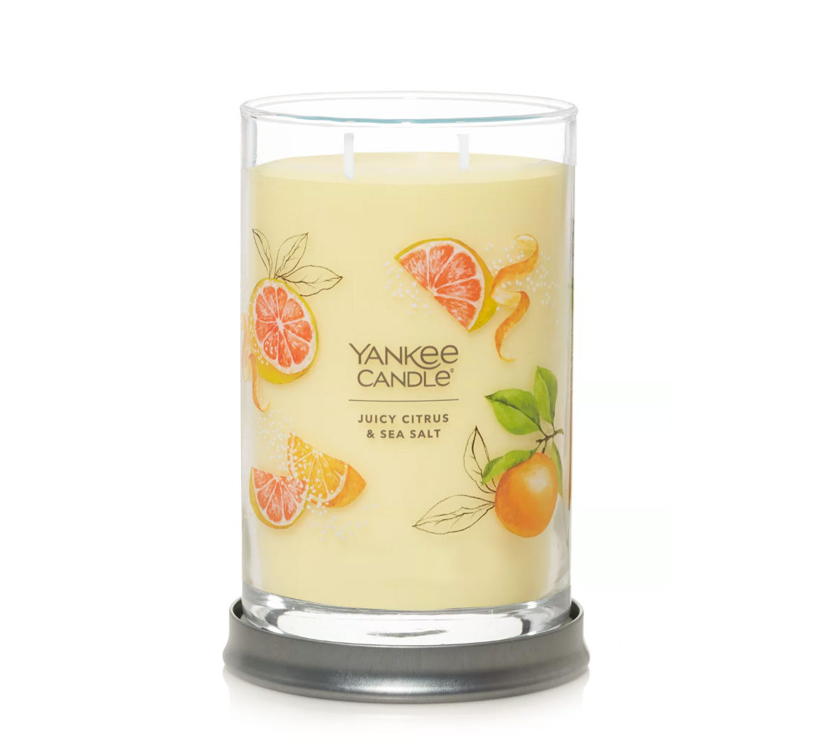 Yankee Candle Signature Large Tumbler Candle, 2-wicks (20oz) - Juicy Citrus & Sea Salt