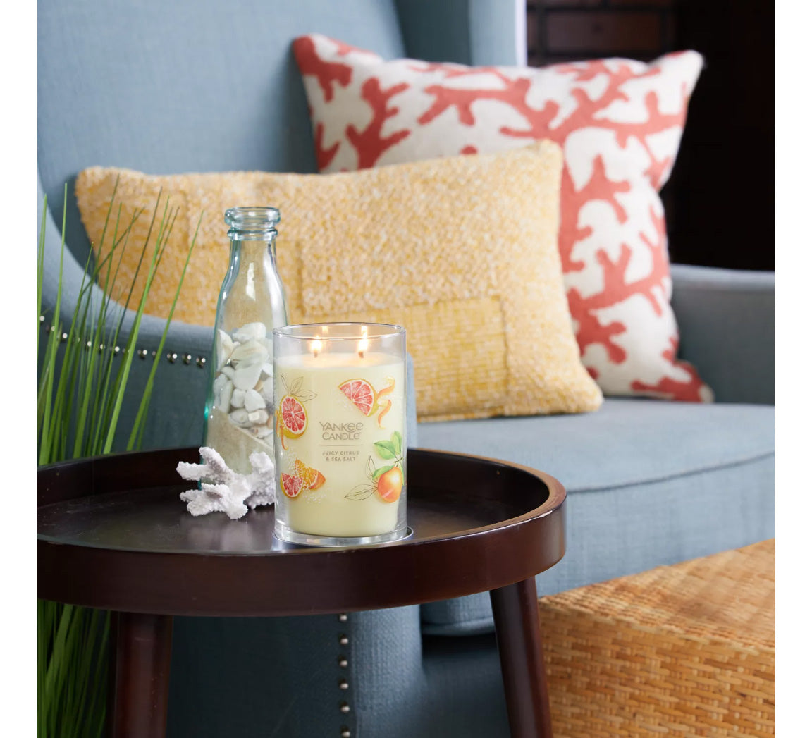 Yankee Candle Signature Large Tumbler Candle, 2-wicks (20oz) - Juicy Citrus & Sea Salt