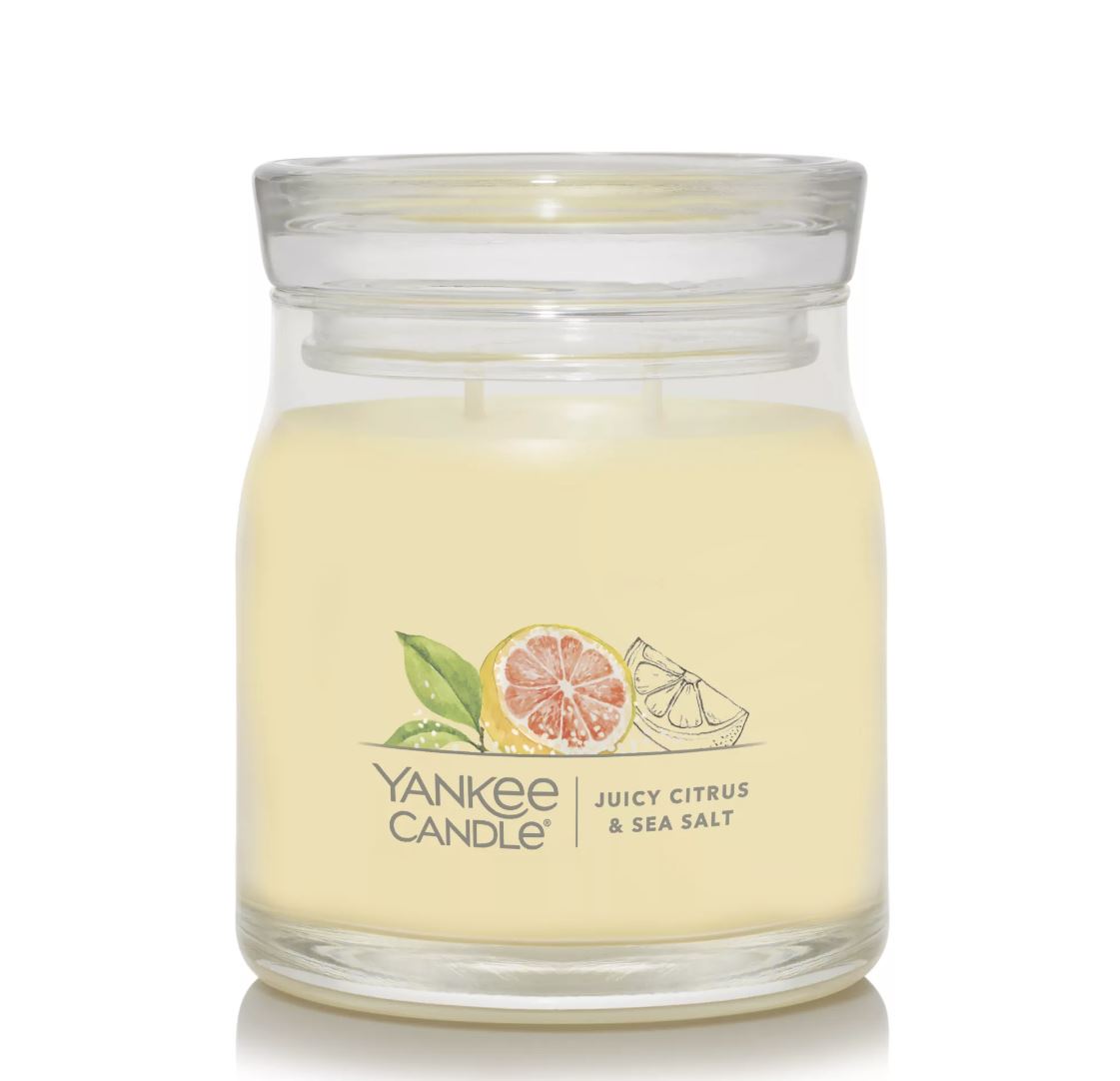 Yankee Candle Signature Medium Jar Candle, 2-wicks (13oz) - Juicy Citrus & Sea Salt