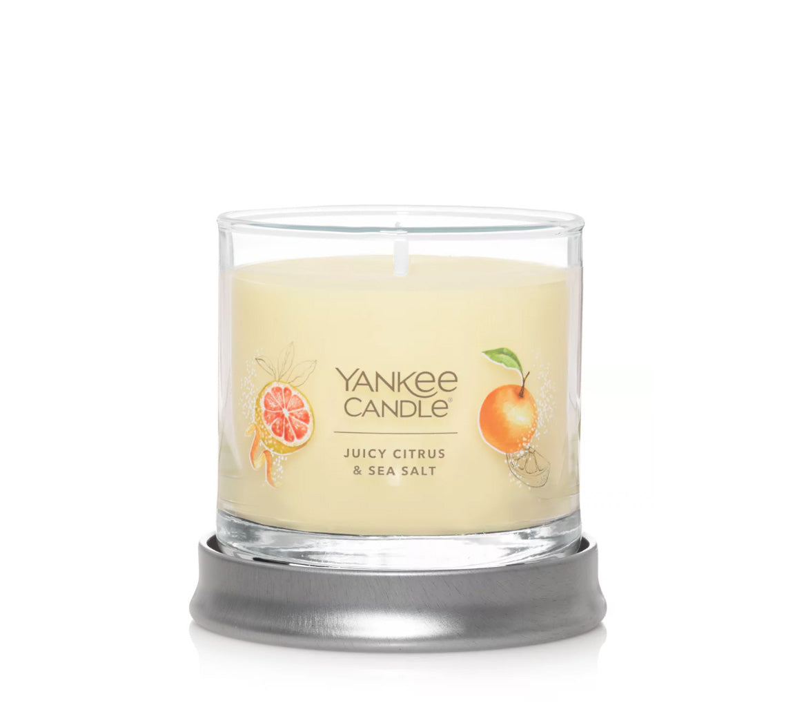 Yankee Candle Signature Small Tumbler Candle, 1- Wick (4.3oz) - Juicy Citrus & Sea Salt