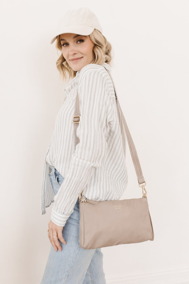 Jujube The Signature Collection 3-Piece Pouch Set - Taupe