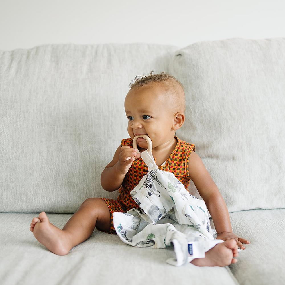 Bebe Au Lait Classic Muslin Teether Blanket (3 Designs) - Pupsik Singapore
