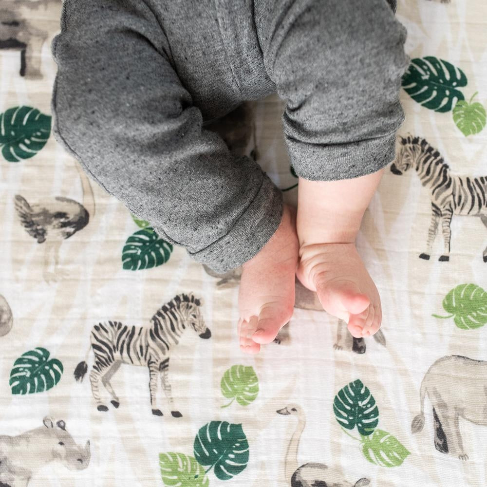 Bebe Au Lait Classic Muslin Fitted Crib Sheet (70x130cm) (18 Designs) - Pupsik Singapore