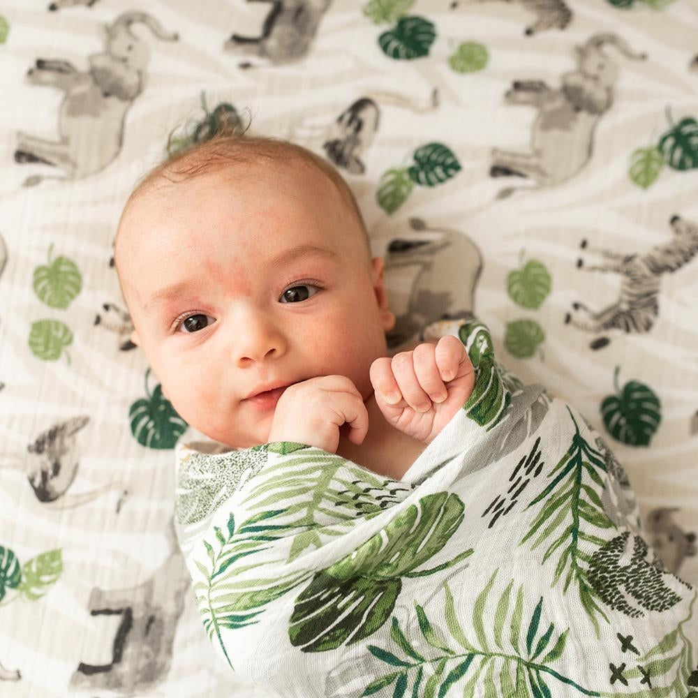 Bebe Au Lait Classic Muslin Fitted Crib Sheet (70x130cm) (18 Designs) - Pupsik Singapore