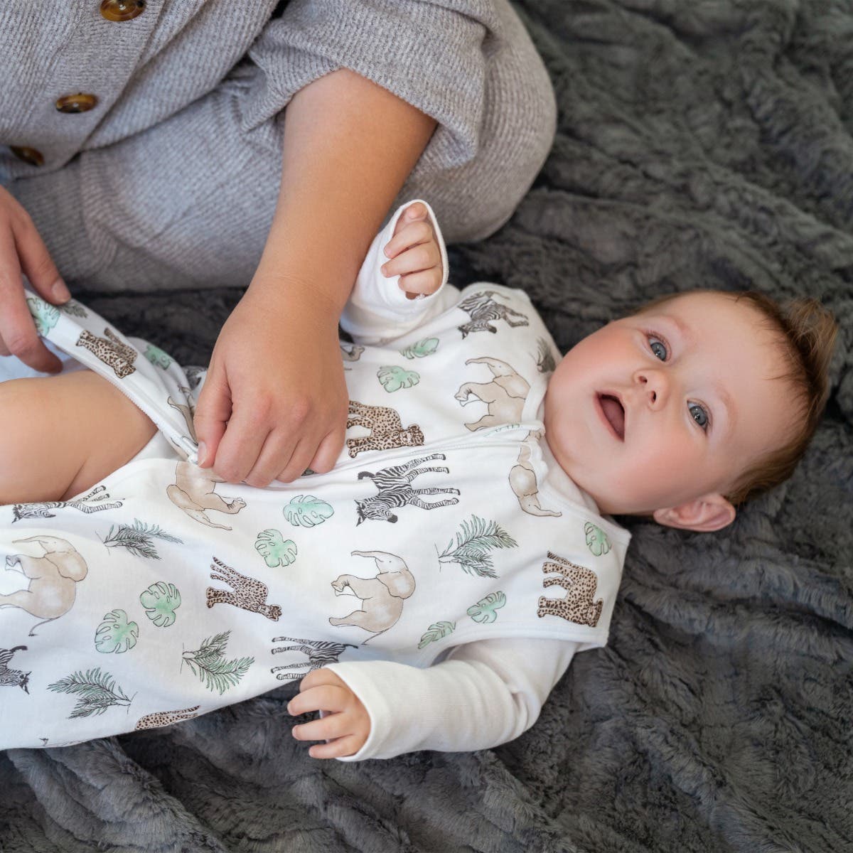 Aden Anais Essential Cotton Easy Sleeping Bag - Jungle Animals (2 Sizes)