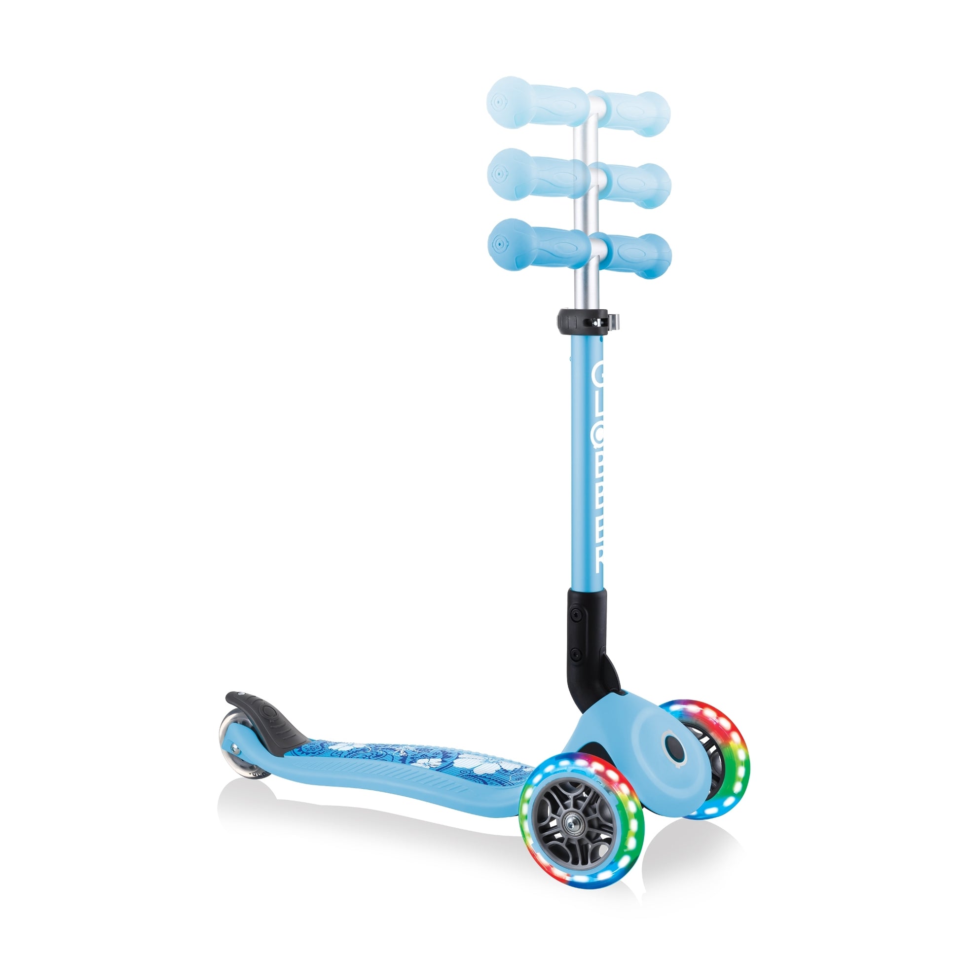 Globber Junior Foldable Fantasy Lights Scooter (LED Wheels) - 8 Colors - Pupsik Singapore