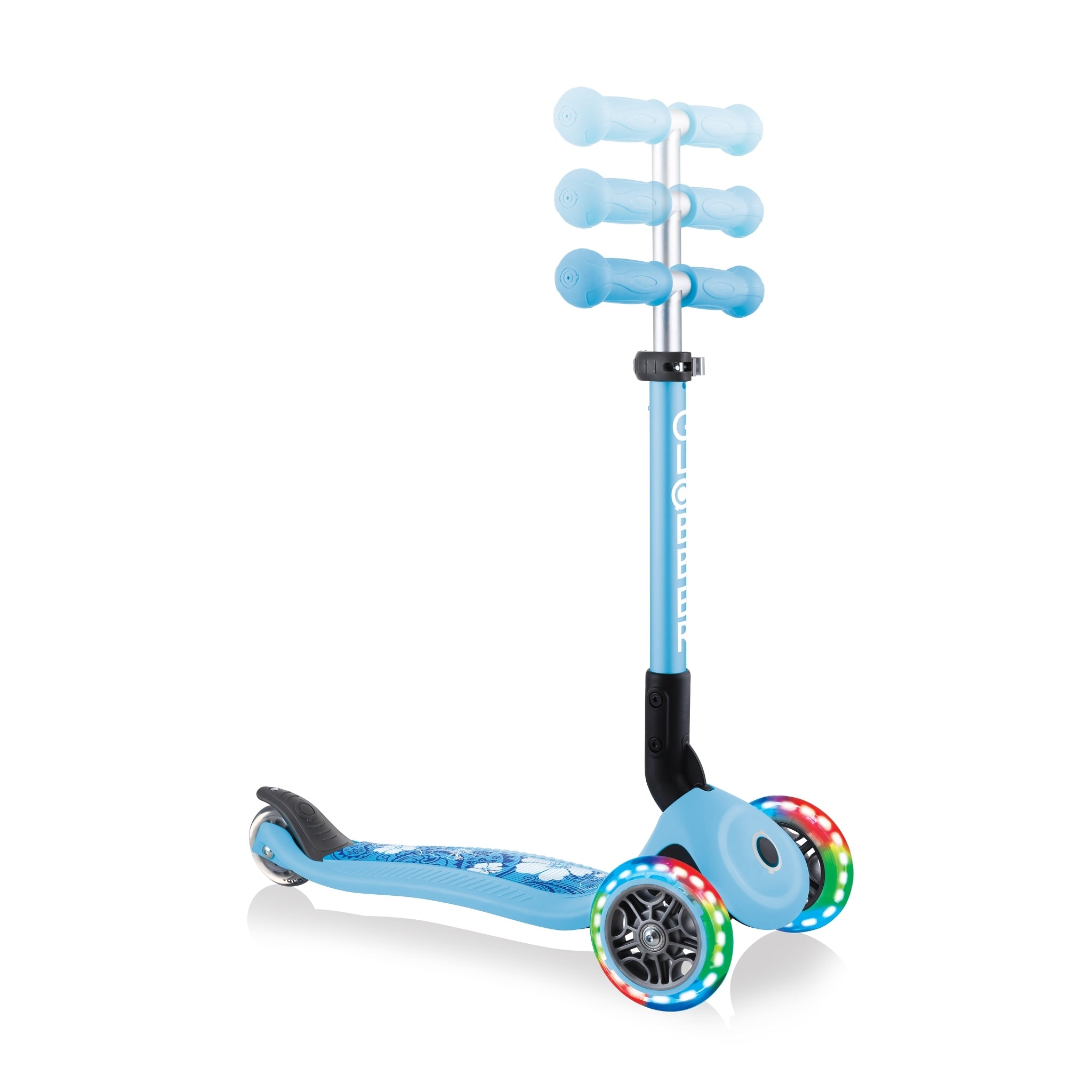 Globber Junior Foldable Fantasy Lights Scooter (LED Wheels) - 8 Colors - Pupsik Singapore