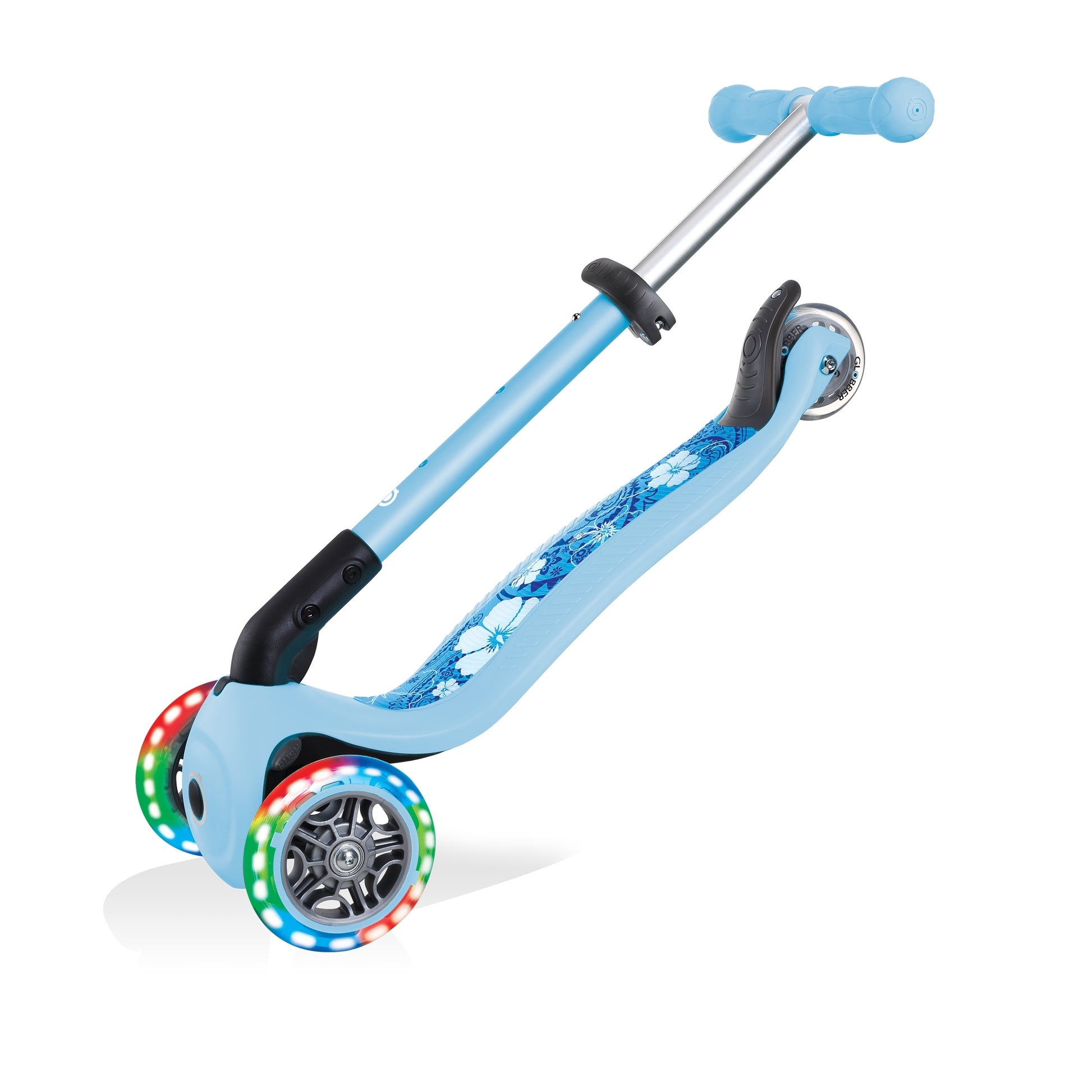 Globber Junior Foldable Fantasy Lights Scooter (LED Wheels) - 8 Colors - Pupsik Singapore