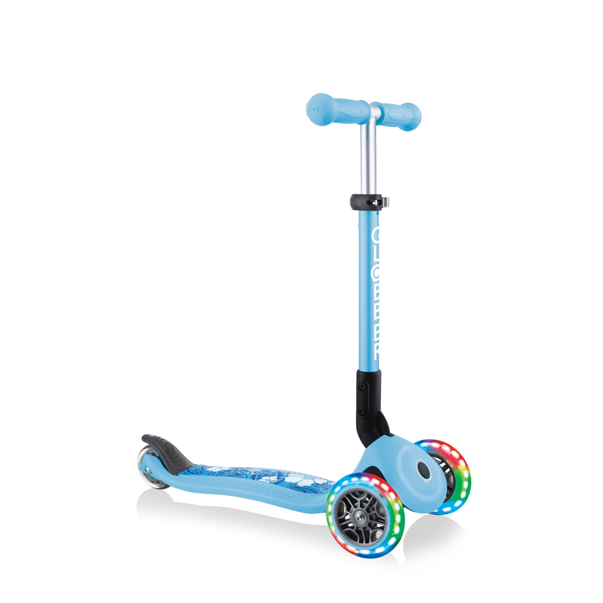 Globber Junior Foldable Fantasy Lights Scooter (LED Wheels) - 8 Colors - Pupsik Singapore
