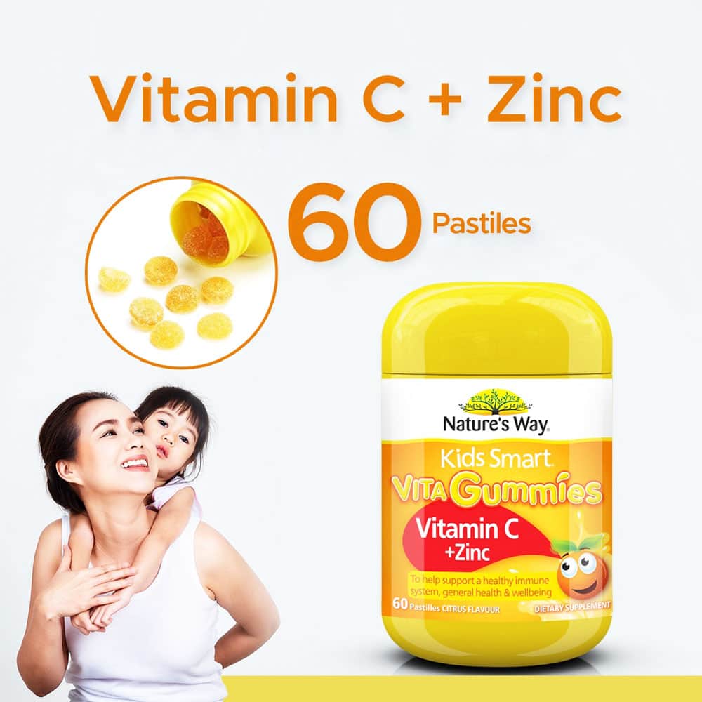 Nature's Way Kids Smart Vita Gummies Vitamin C + Zinc, 60s (Exp 02/27)