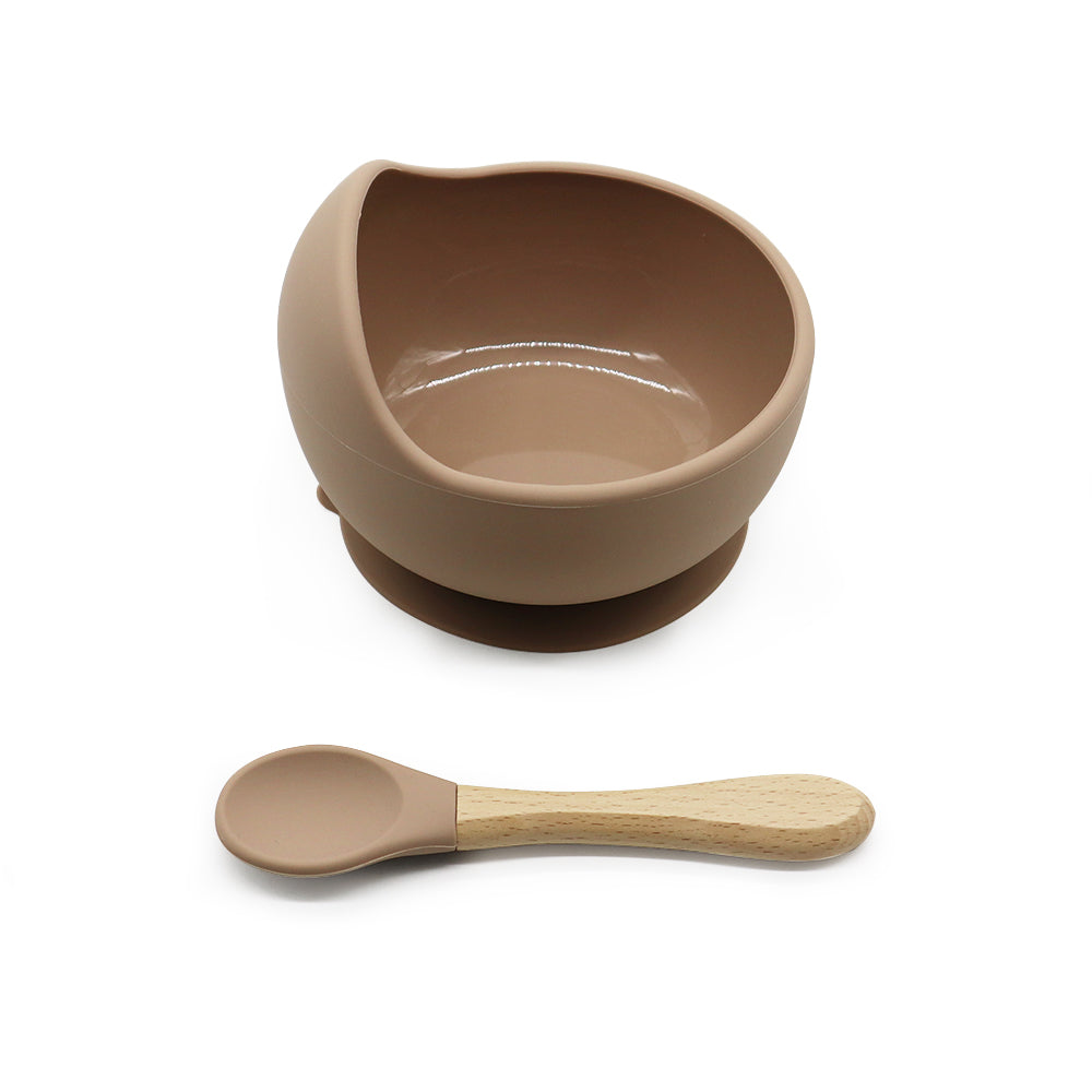 Biomom Baby Silicone Suction Bowl with Spoon (13 Colours) - Pupsik Singapore