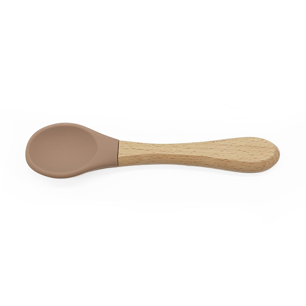 Biomom Wooden Silicone Spoon (12 Colours) - Pupsik Singapore
