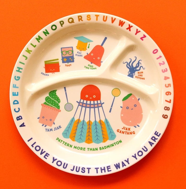 The Little Drom Store Kids Melamine Plate - A to Z