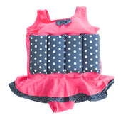 Konfidence Children's Floatsuit - Pink & Navy Polka (2 Sizes)