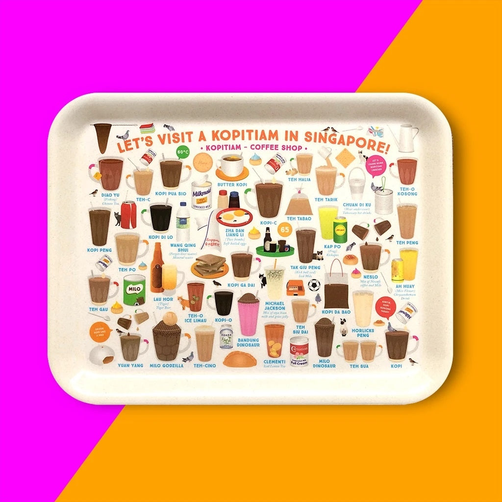 The Little Drom Store Bamboo Tray (3 Designs) - Pupsik Singapore