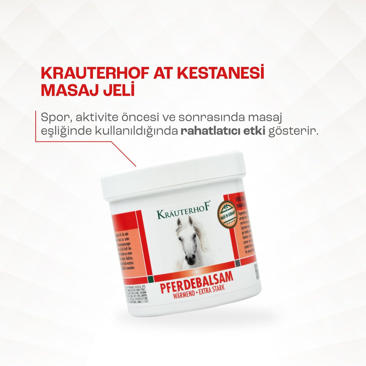 Krauterhof Extra Strong Horse Chestnut Warming Massage Gel for Pain Relief, 100ml (Exp 06/27)