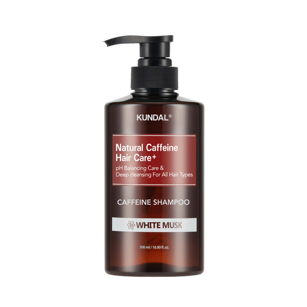 Kundal Caffeine Hair Loss Shampoo, 500ml - White Musk (Exp 02/27)