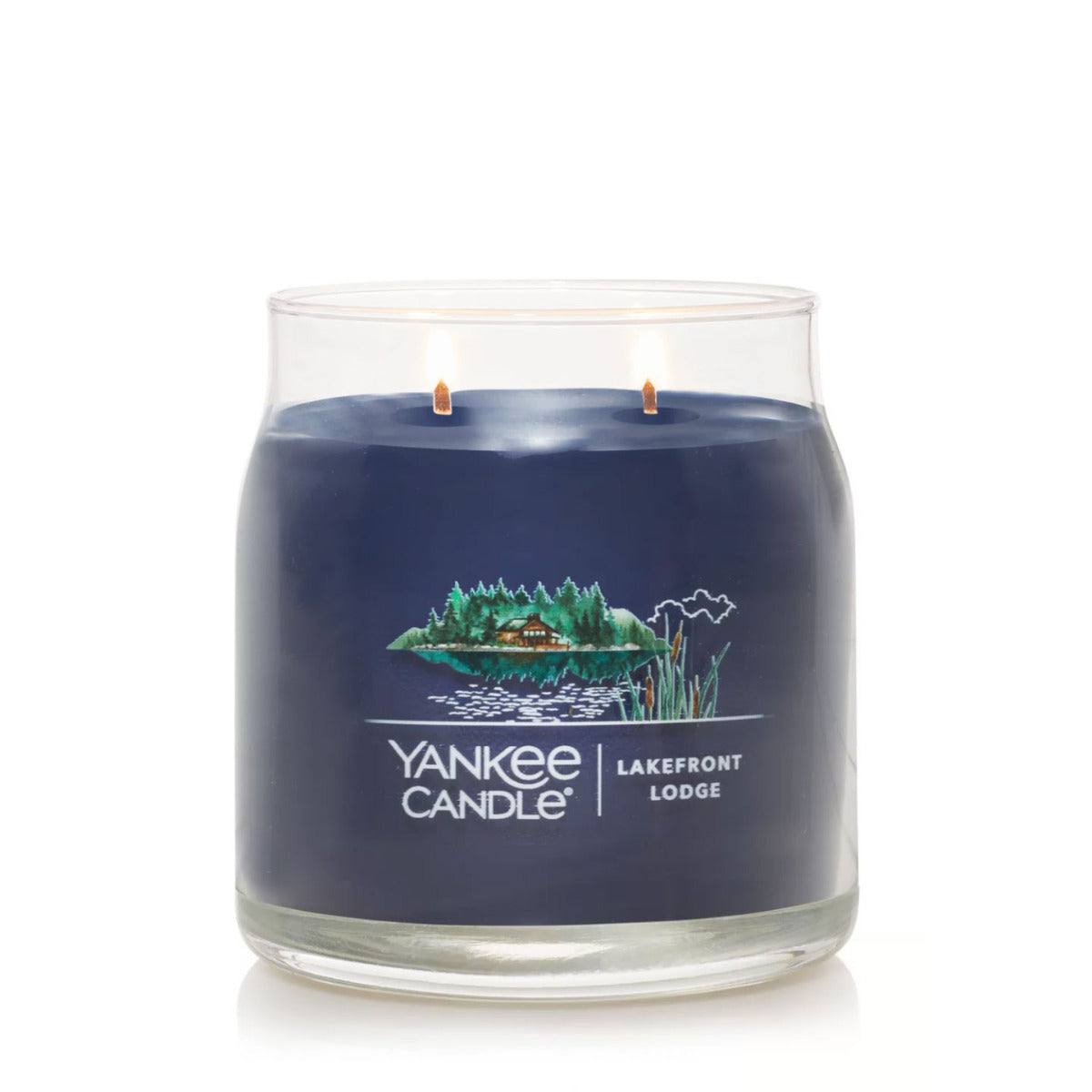 Yankee Candle Signature Medium Jar Candle, 2-wicks (13oz) - Lakefront Lodge