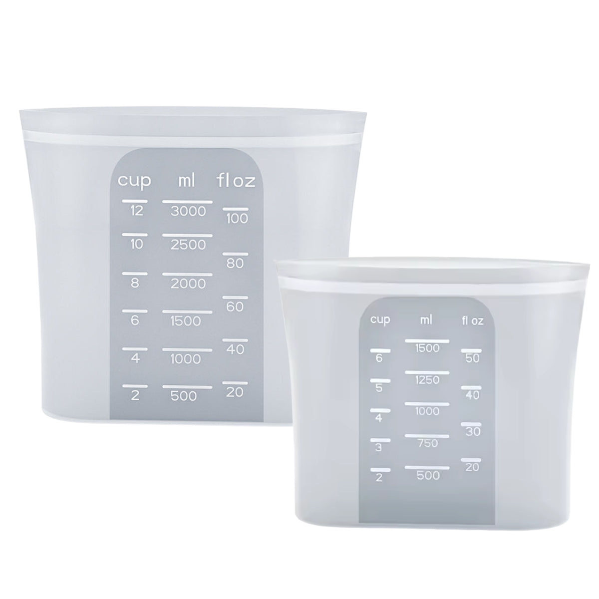 Biomom Stand-Up Silicone Food Storage Bags, 2pk (2 Sizes)