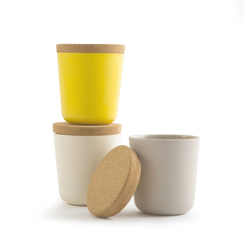 Ekobo Claro Bamboo Large Storage Canister Set (3 x 16 oz) - Sunrise