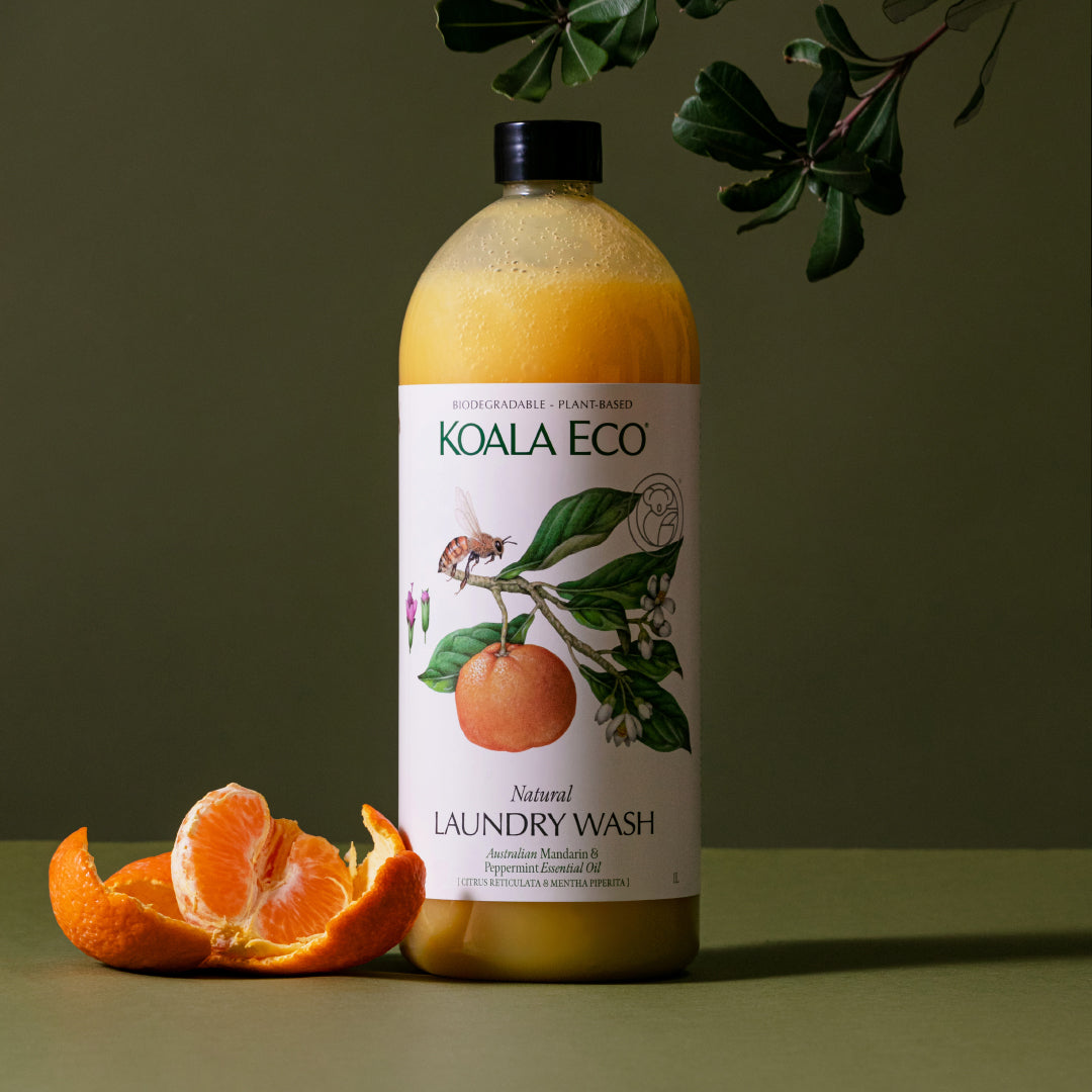 Koala Eco Natural Laundry Wash, 1L Refill - Mandarin & Peppermint Essential Oil (Exp 07/27)