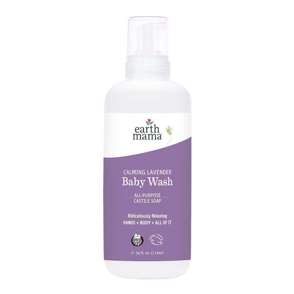 Earth Mama Baby Calming Lavender Castile Baby Wash, 1L (exp 01/28)
