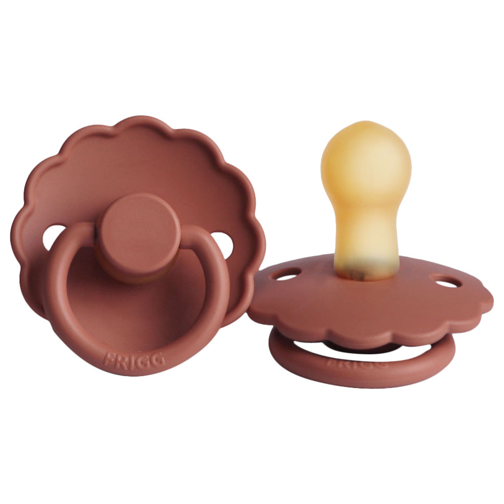 FRIGG Daisy Latex Baby Pacifiers, 1pk –  Baked Clay (2 Sizes)