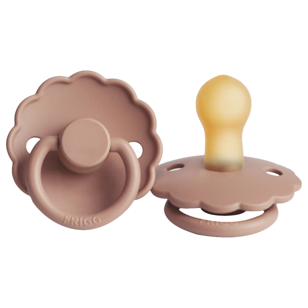 FRIGG Daisy Latex Baby Pacifiers, 1pk – Rose Gold (2 Sizes)