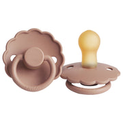 FRIGG Daisy Latex Baby Pacifiers, 1pk – Rose Gold (2 Sizes)