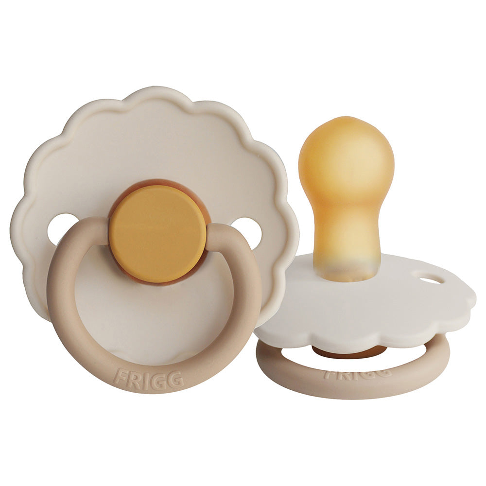 FRIGG Daisy Latex Baby Pacifiers, 1pk – Chamomile (2 Sizes)