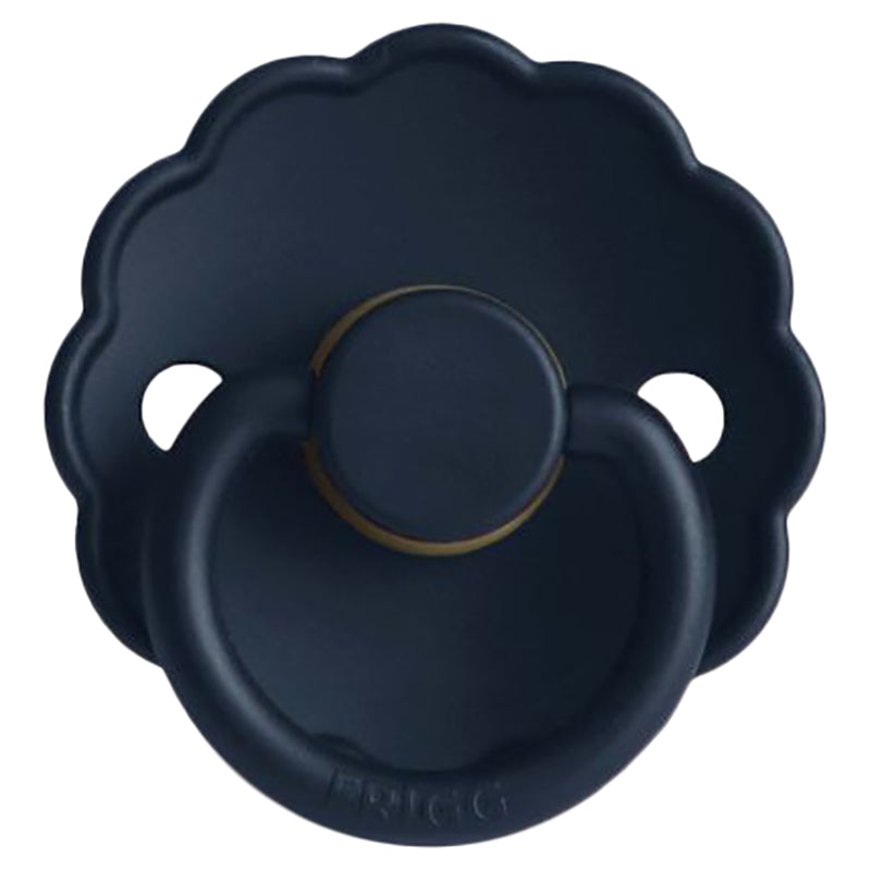 FRIGG Daisy Latex Baby Pacifiers, 1pk – Dark Navy (2 Sizes)