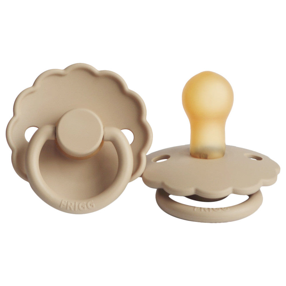 FRIGG Daisy Latex Baby Pacifiers, 1pk – Croissant (2 Sizes)