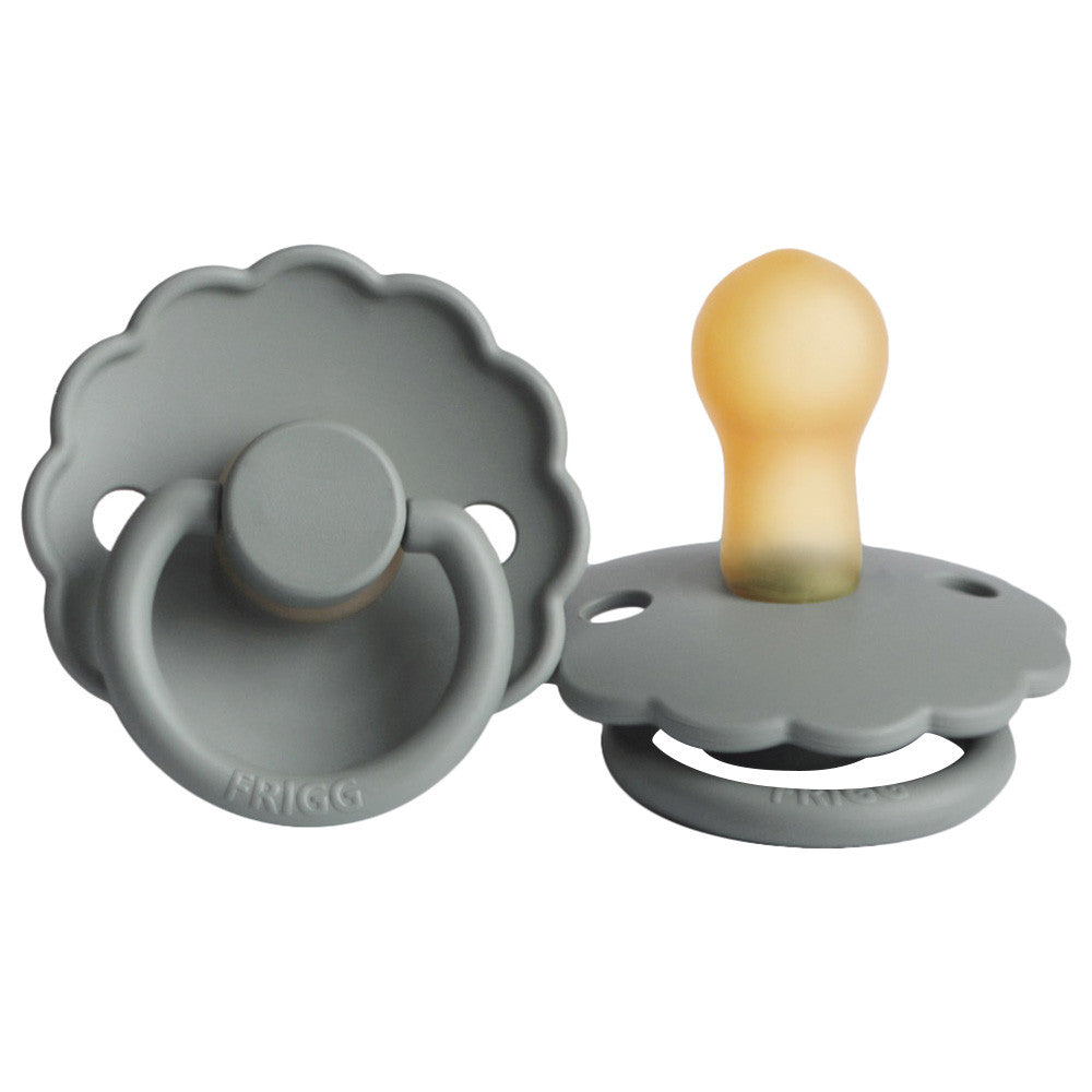 FRIGG Daisy Latex Baby Pacifiers, 1pk – French Grey (2 Sizes)